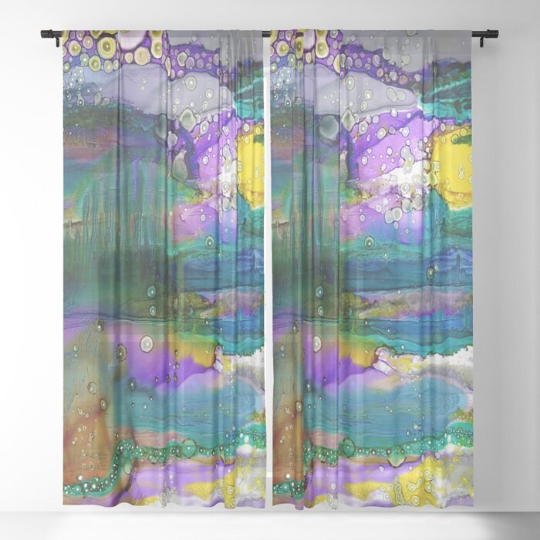 Window Curtains &quot;Purple Mountain&quot;