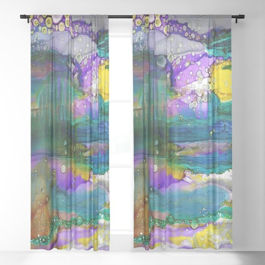 Window Curtains &quot;Purple Mountain&quot;