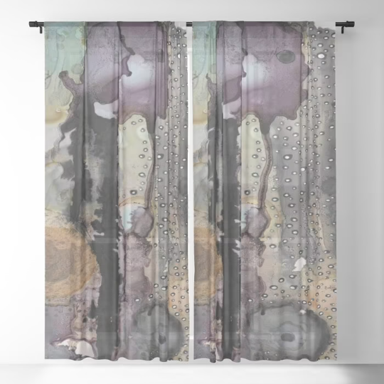 Window Curtains &quot;Purple Rain 02&quot;