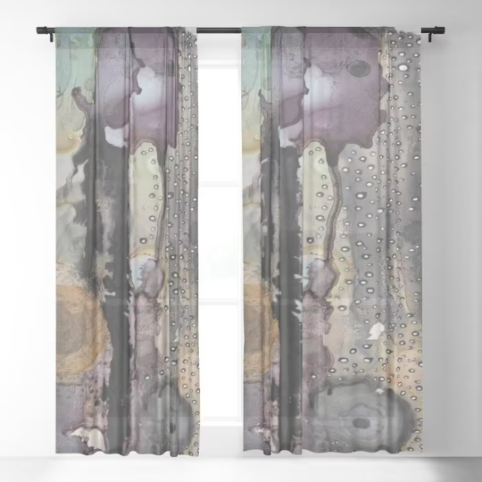 Window Curtains &quot;Purple Rain 02&quot;