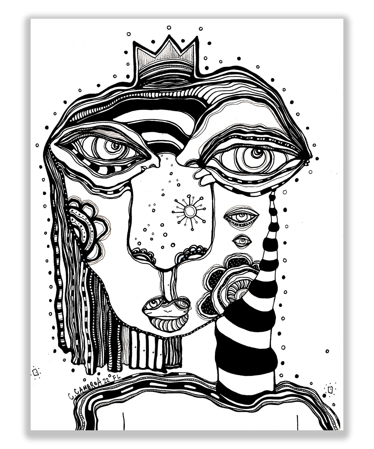&quot;Queen Bee&quot; Original art on paper