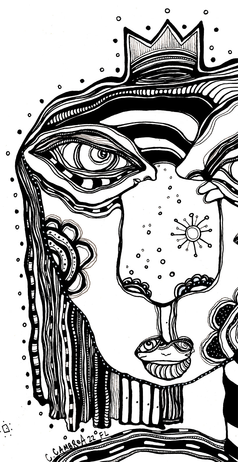 &quot;Queen Bee&quot; Original art on paper