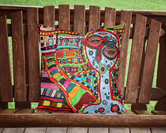 Outdoor Pillow Cushion &quot;Rose Street&quot;