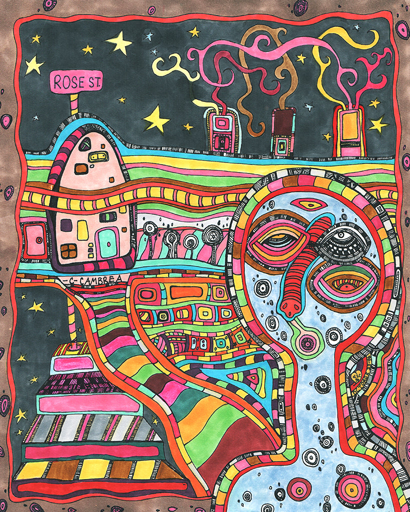 Art Print on Canvas &#39;Rose Street&#39;