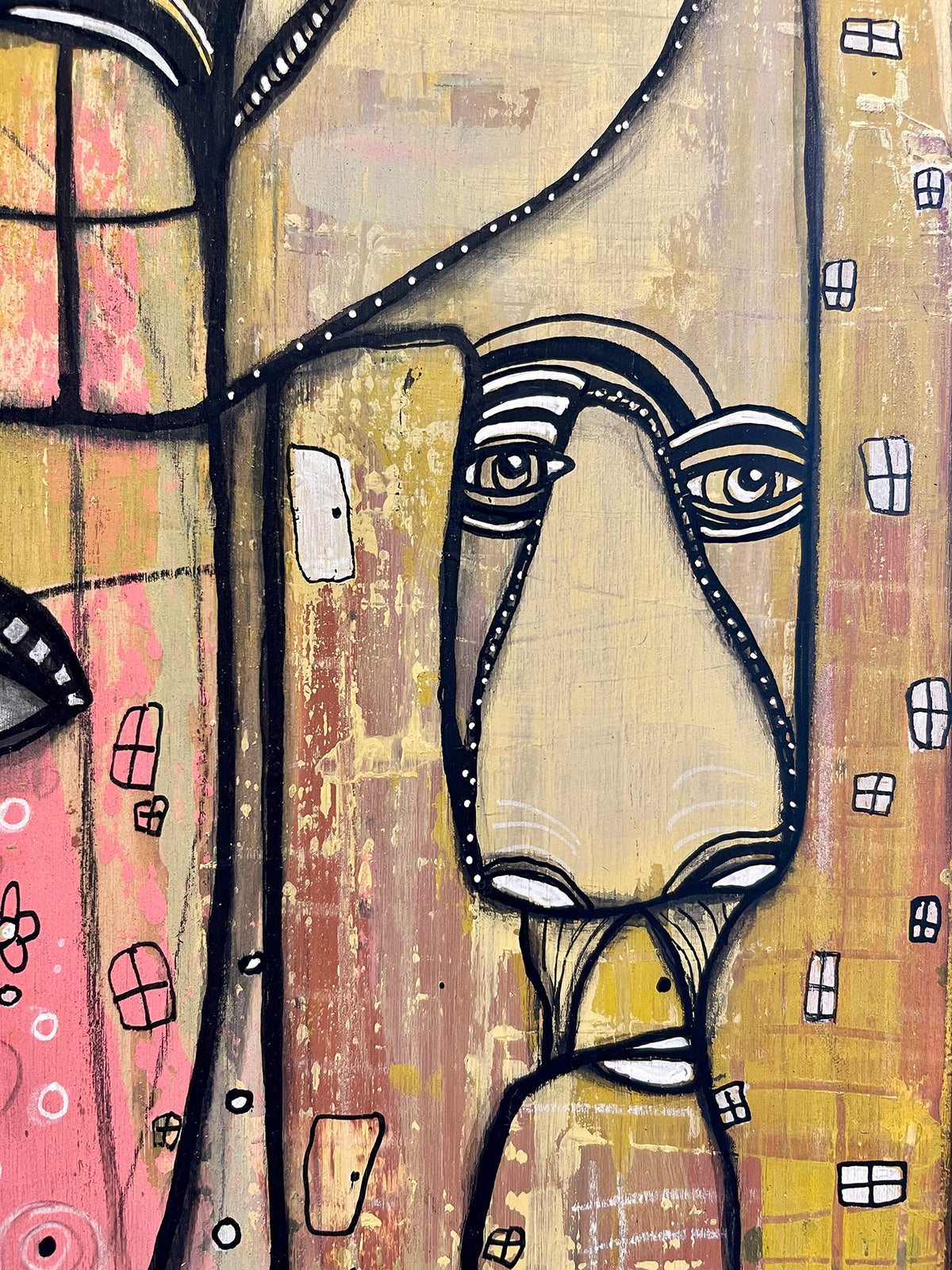 Original Mixed Media Fine Art on Wood &#39;Surrender&#39;