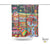 Abstract Mixed Media Shower Curtain 'Rose St'