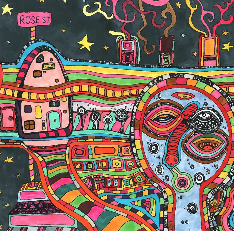 Wall Art Tapestry &#39;Rose St&#39;