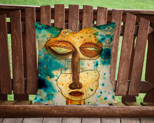 Outdoor Pillow Cushion &quot;Separation Anxiety&quot;