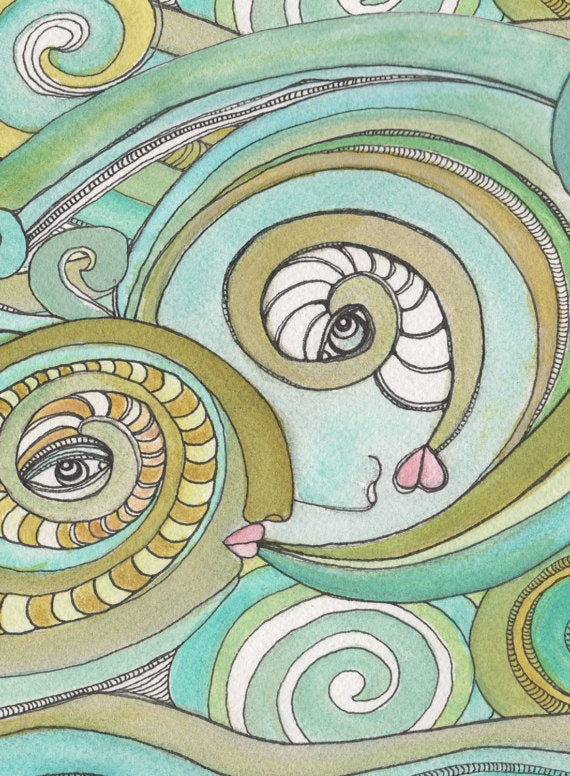 Art Print on Canvas &#39;Honeydew Ocean&#39;