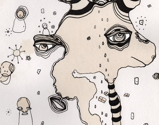 Outdoor Pillow Cushion &quot;Stained 02&quot;