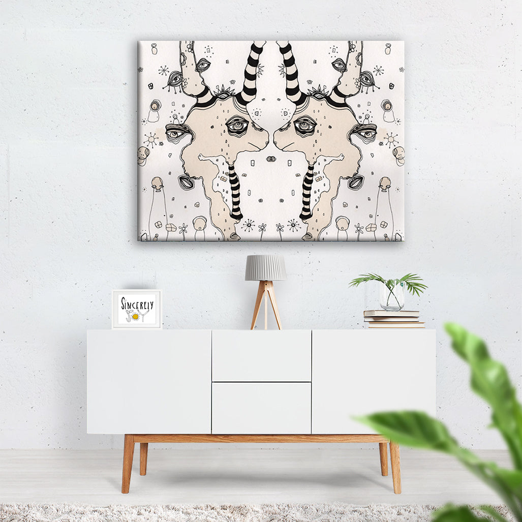 Art Print on Canvas &#39;Stained 02&#39;