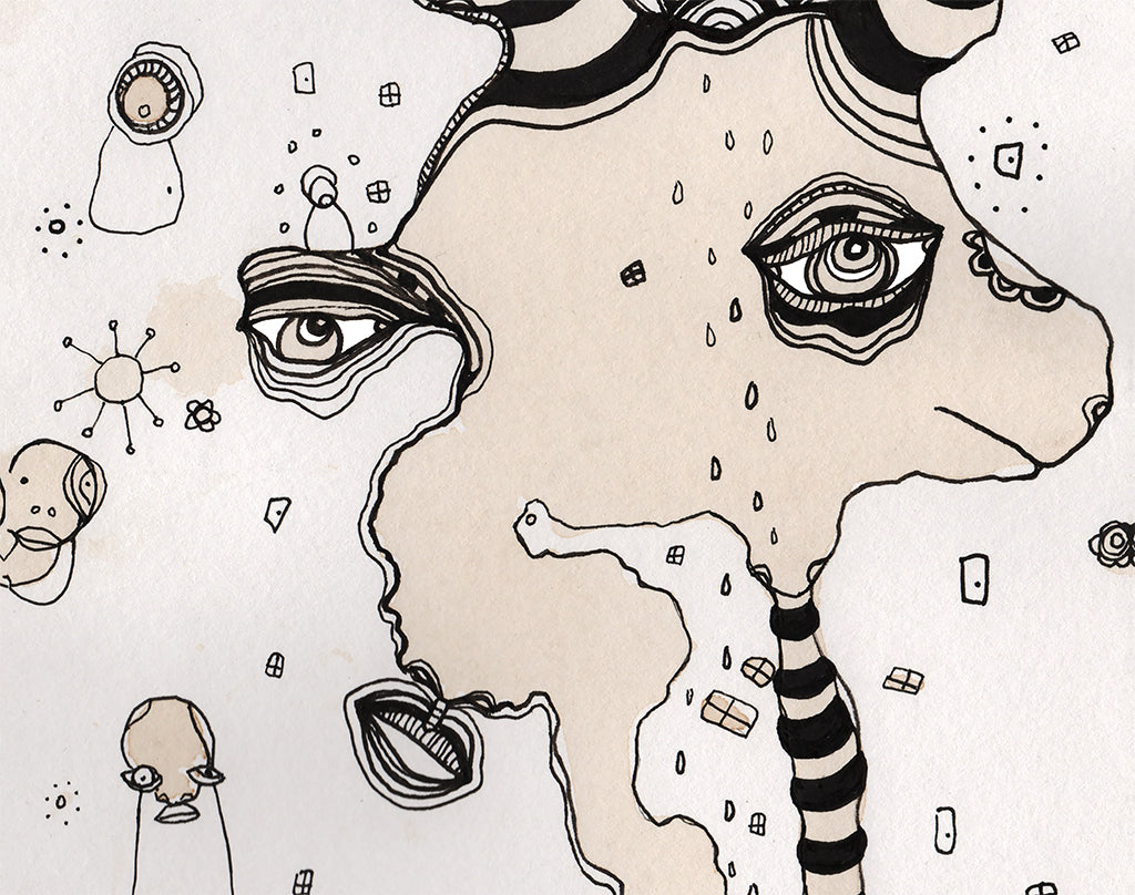 Art Print on Canvas &#39;Stained 02&#39;