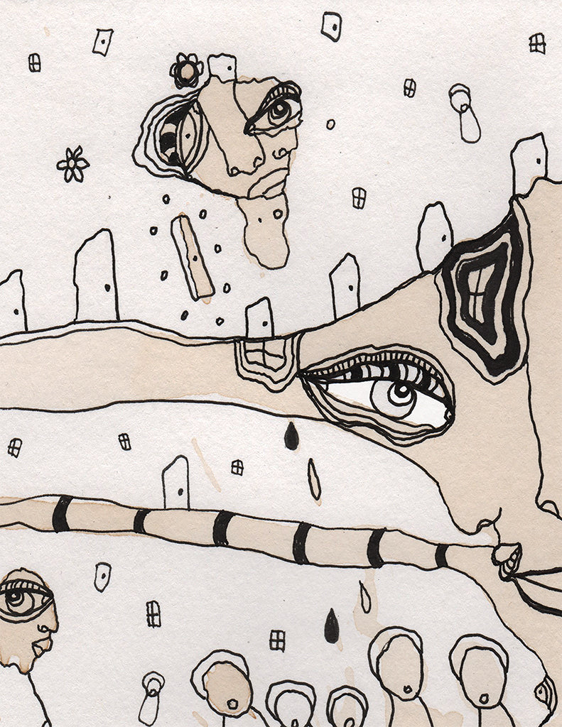 Art Print on Canvas &#39;Stained 03&#39;