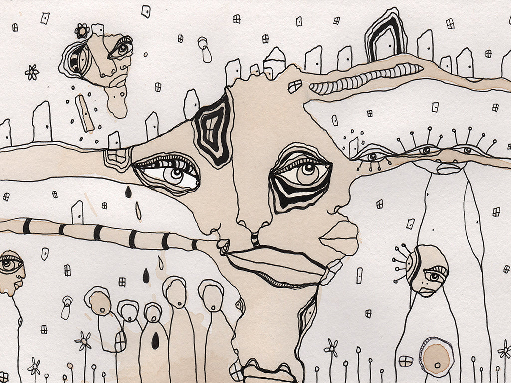 Art Print on Canvas &#39;Stained 03&#39;