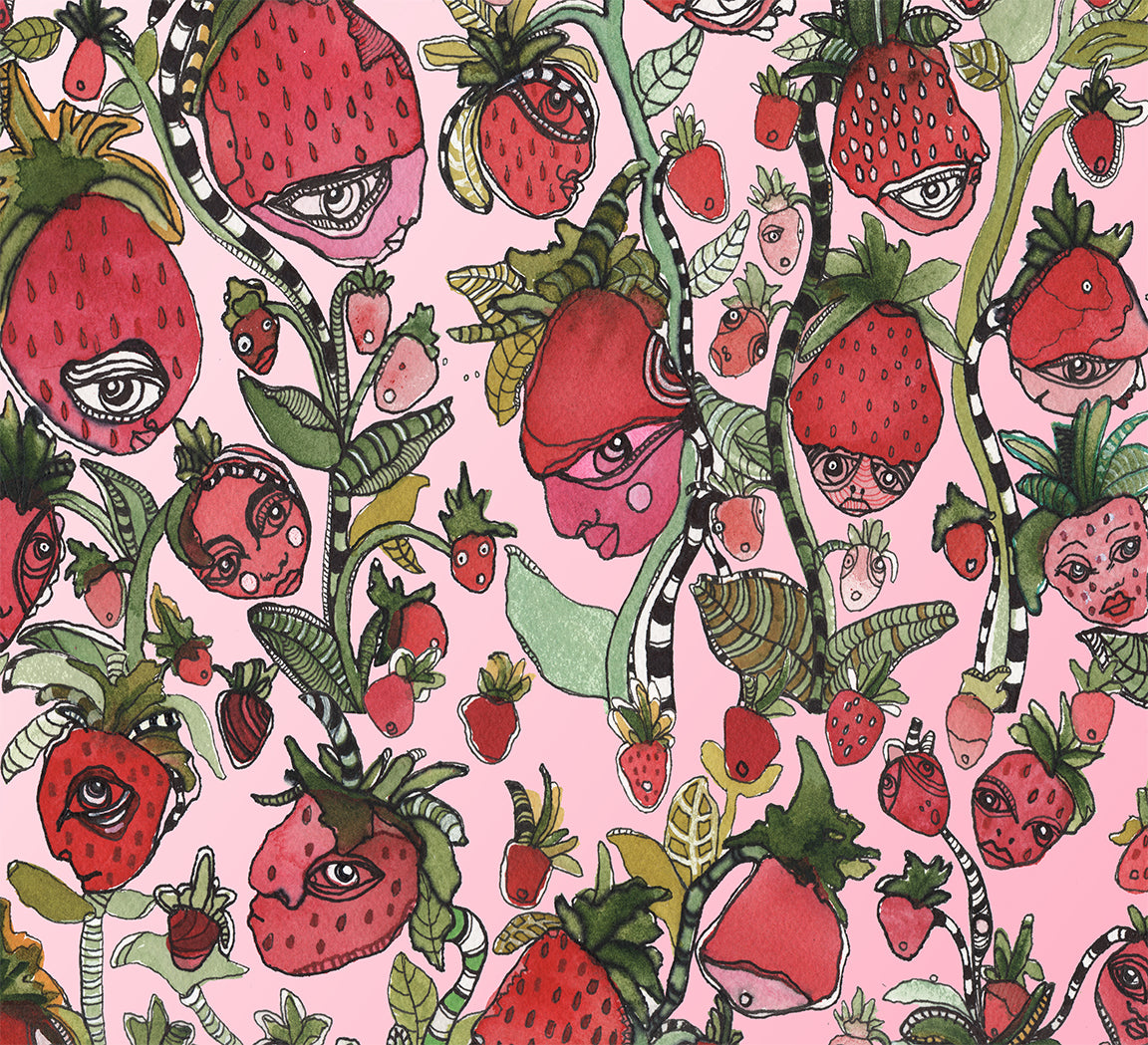 &#39;Strawberry Friends&#39; Fleece Blanket