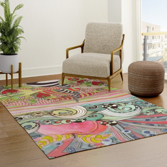 Area Rug &#39;Pink Sun Rising&#39;