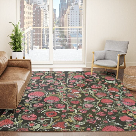 Area Rug 'Strawberry Friends'