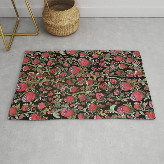 Area Rug &#39;Strawberry Friends&#39;