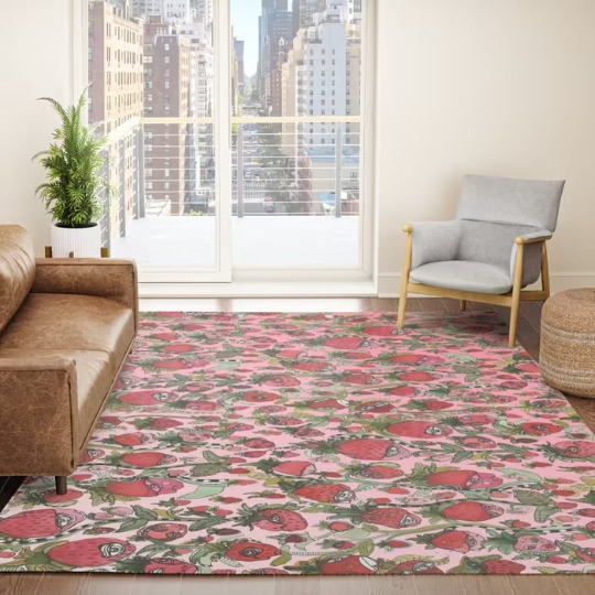 Area Rug 'Strawberry Friends'