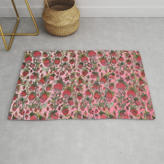 Area Rug &#39;Strawberry Friends&#39;