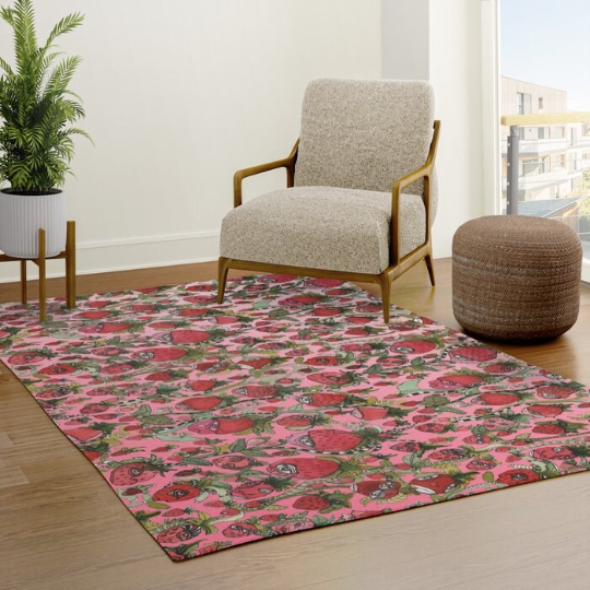 Area Rug &#39;Strawberry Friends&#39;