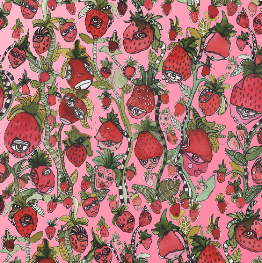 Area Rug &#39;Strawberry Friends&#39;