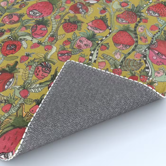 Area Rug &#39;Strawberry Friends Green&#39;