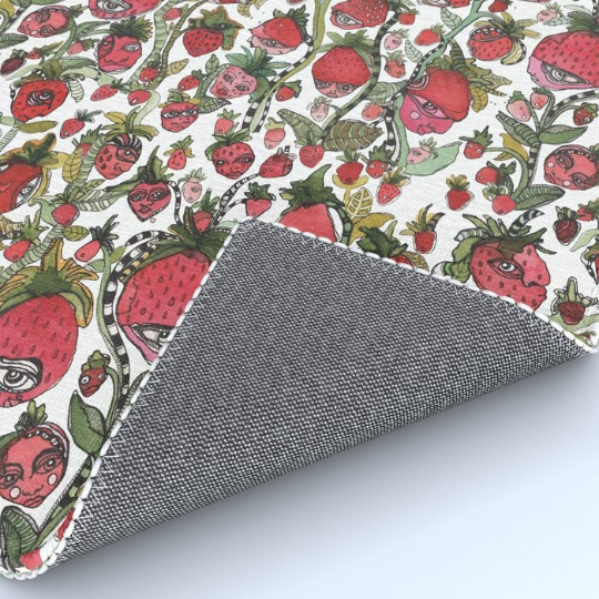 Area Rug &#39;Strawberry Friends White&#39;