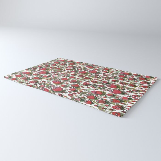 Area Rug &#39;Strawberry Friends White&#39;