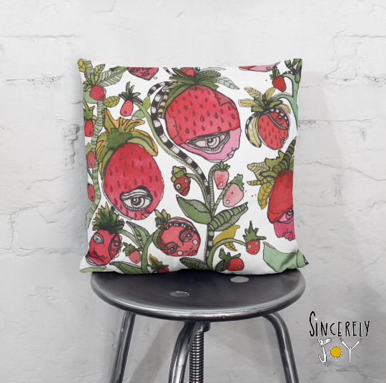 Area Rug &#39;Strawberry Friends White&#39;