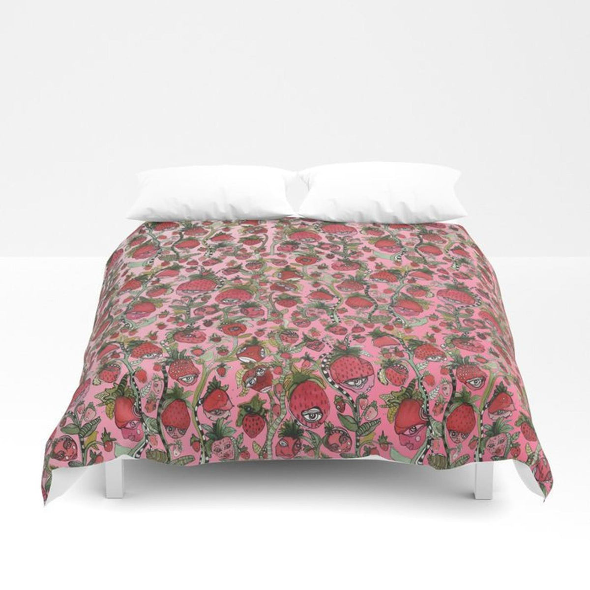 Duvet Cover &#39;Strawberry Friends Pink&#39;