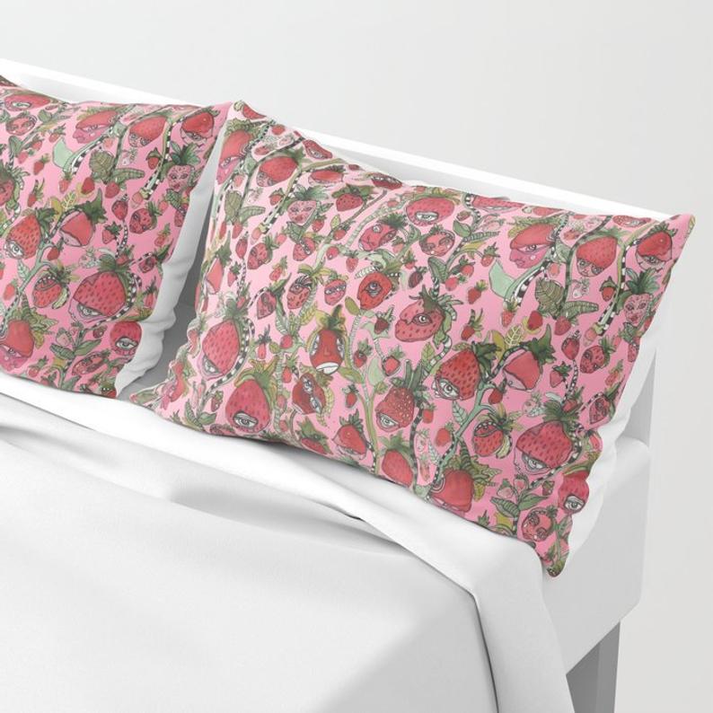Duvet Cover &#39;Strawberry Friends Pink&#39;