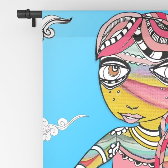 Window Curtains &quot;Surf On A Cinnamon Stick&quot;