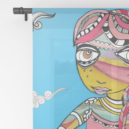 Window Curtains &quot;Surf On A Cinnamon Stick&quot;