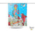 Abstract Mixed Media Shower Curtain 'Surfer Girl'