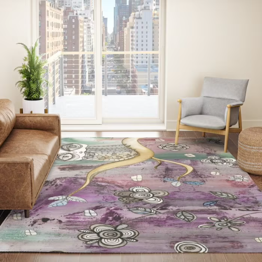 Area Rug &#39;Surreal Owl 01&#39;