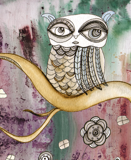 Area Rug &#39;Surreal Owl 01&#39;
