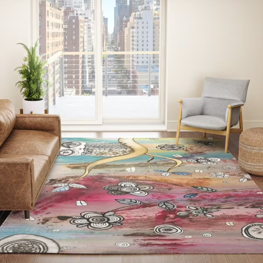 Area Rug &#39;Surreal Owl 1&#39;