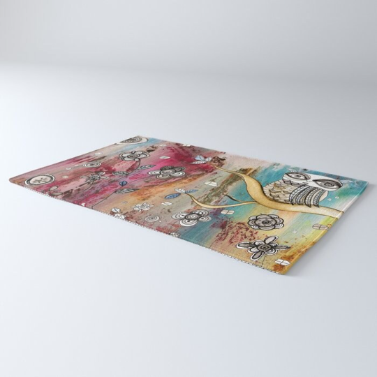 Area Rug &#39;Surreal Owl 1&#39;