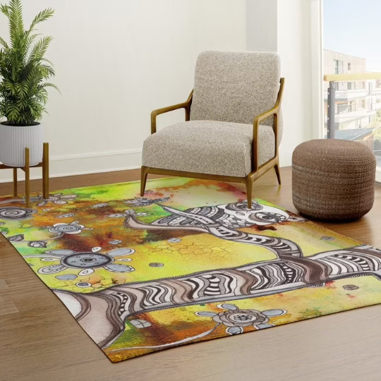 Area Rug 'Surreal Owl III'