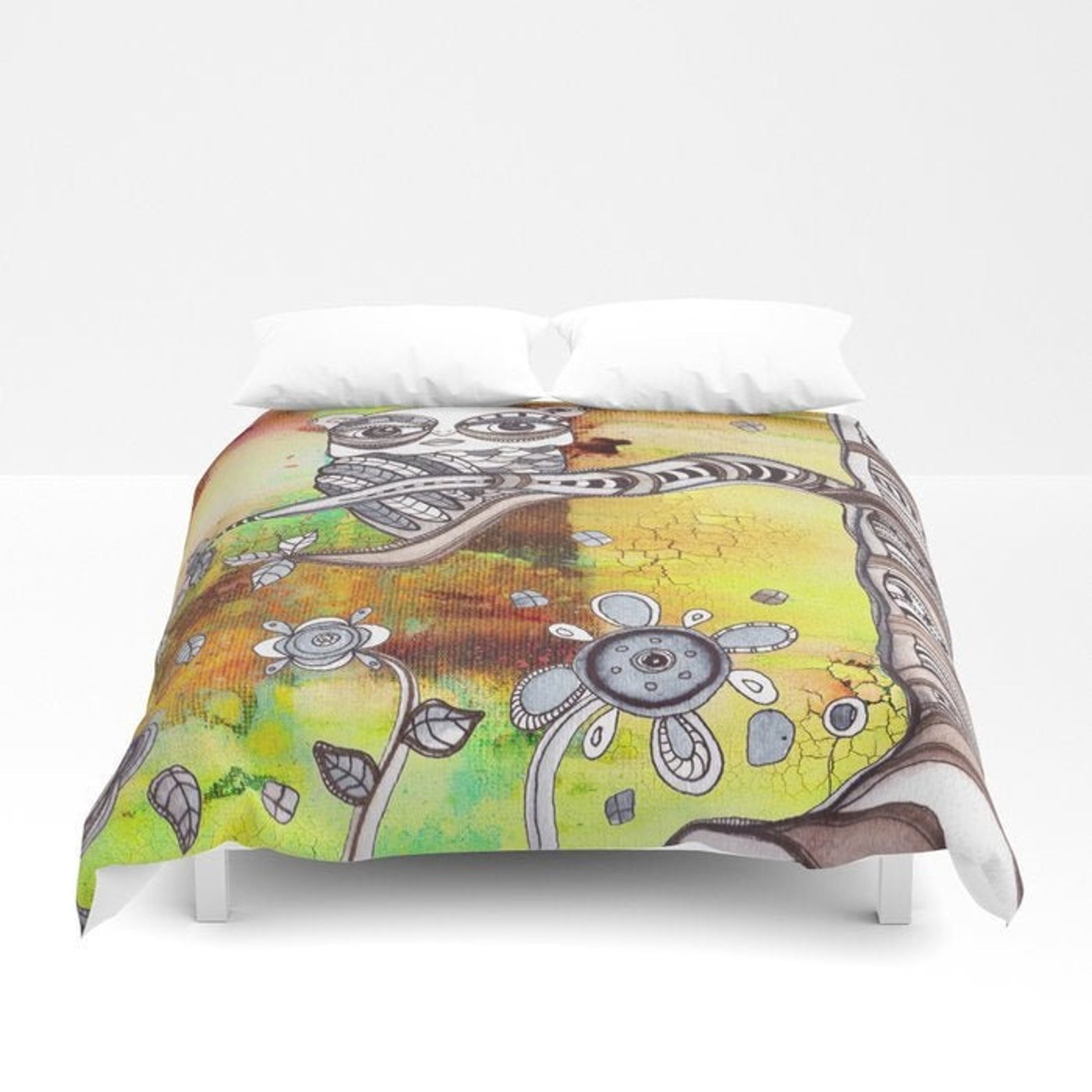 Duvet Cover 'Surreal owl 2'