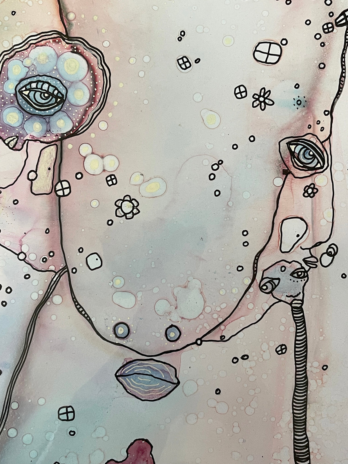 &quot;Swim with me&quot; Original art on Yupo paper