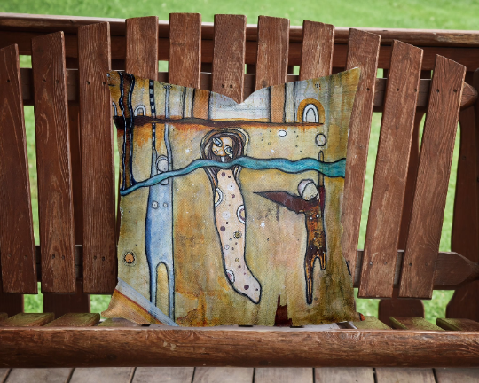Outdoor Pillow Cushion &quot;The Portal&quot;