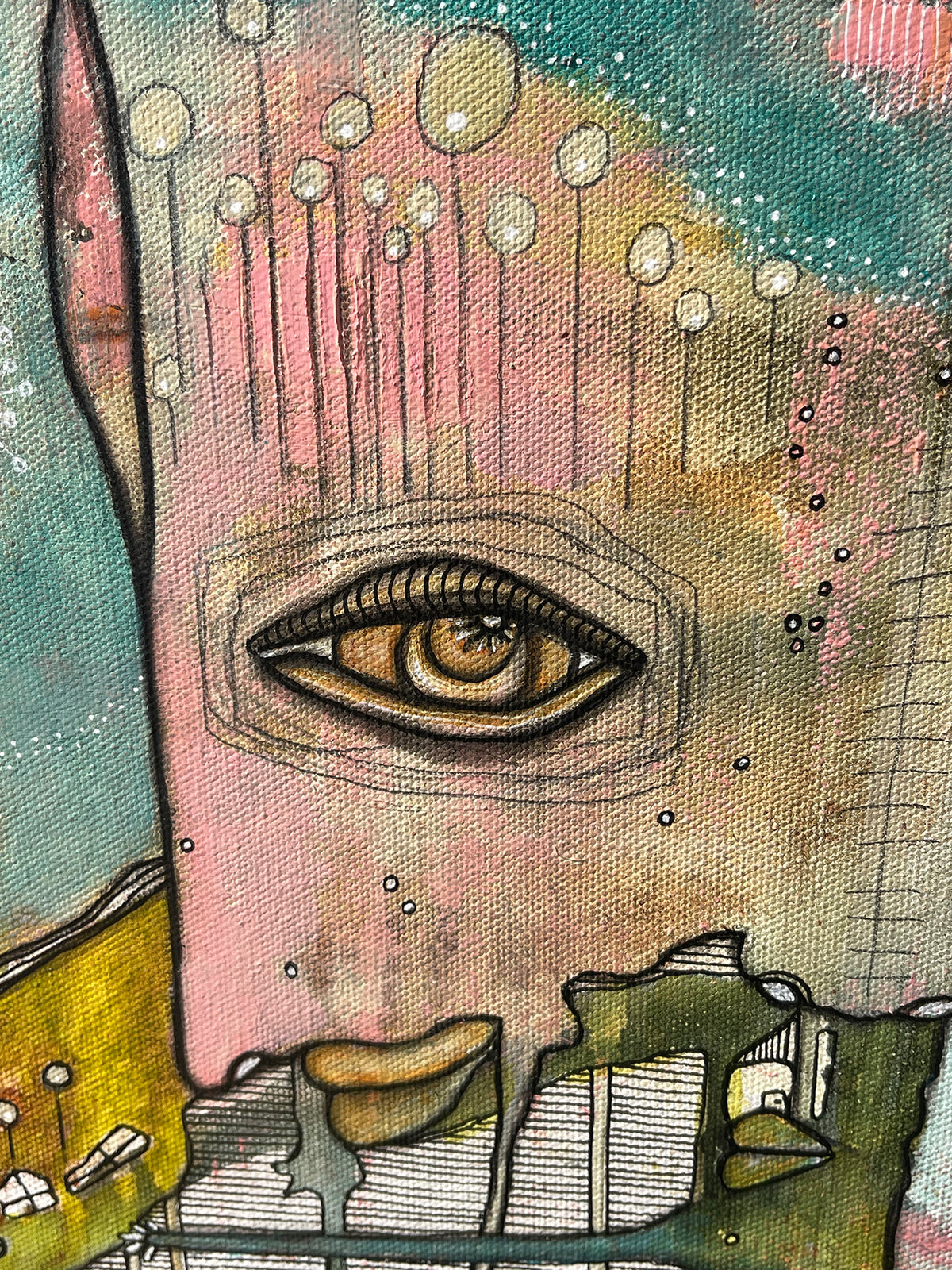 Original Fine Art &#39;The Dreamtime Door&#39; on canvas