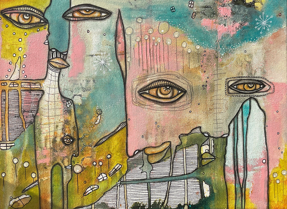 Original Fine Art &#39;The Dreamtime Door&#39; on canvas