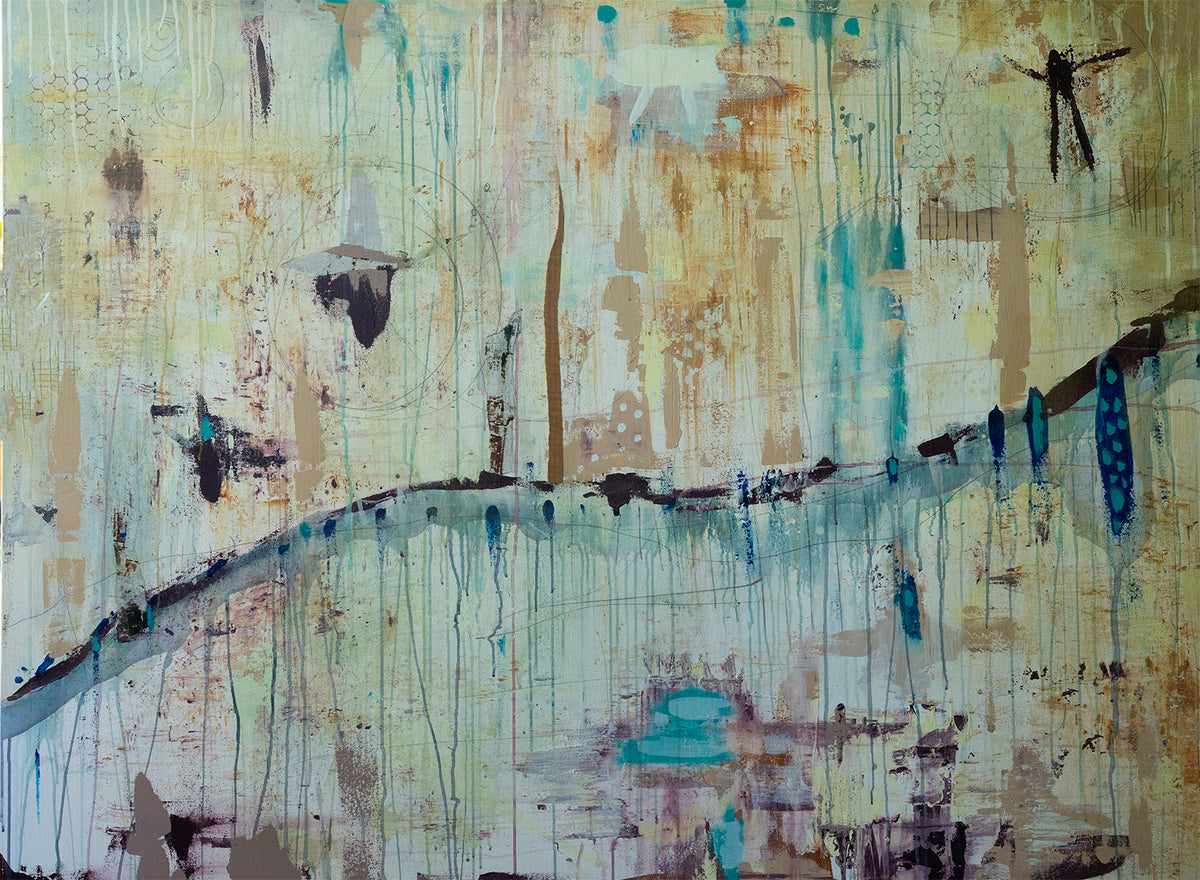 HUGE 10ft Original Fine Art &#39;Uphill from here&#39; on Canvas