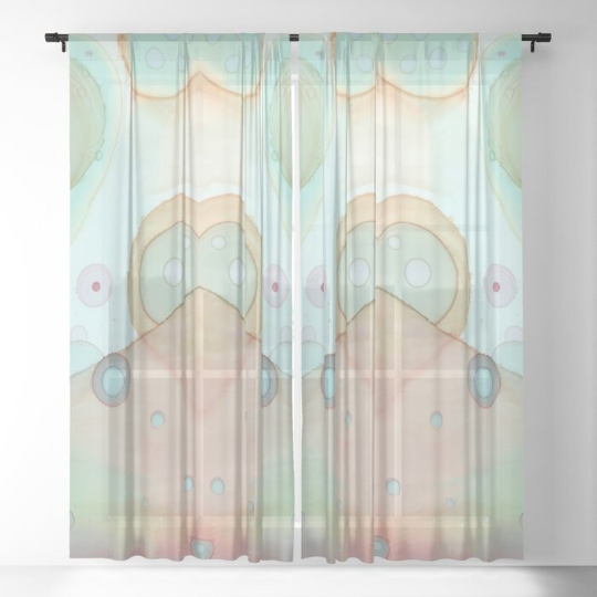 Window Curtains &quot;Universe Love&quot;