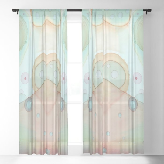 Window Curtains &quot;Universe Love&quot;
