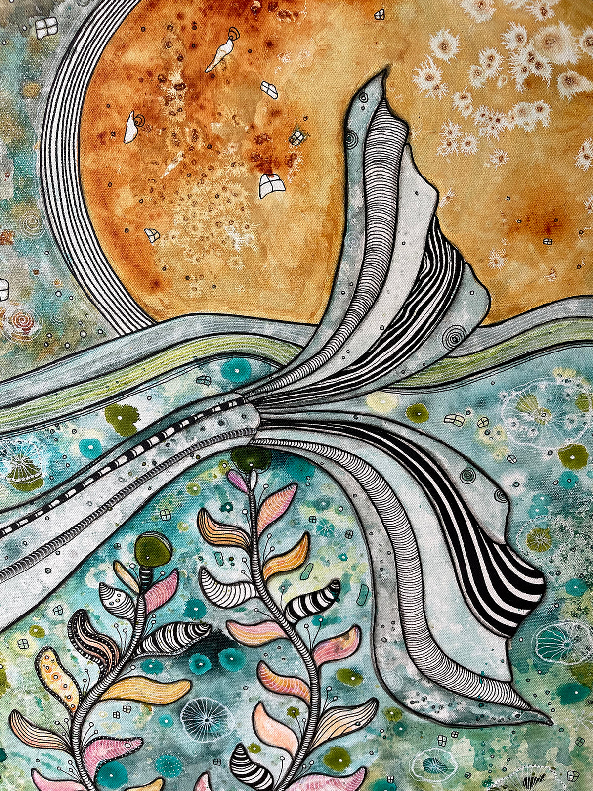 Original Fine Art &#39;WHALE POWER&#39;