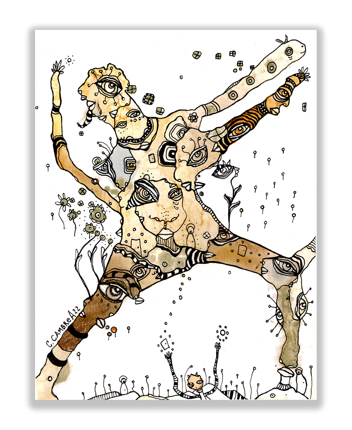 &quot;WORK IT OUT&quot; Original art on paper